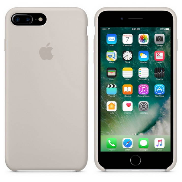 Apple silikónový obal pre iPhone 7 Plus / 8 Plus - svetlo hnedý 2