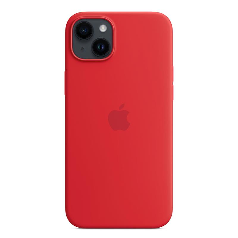 Apple silikónový obal pre iPhone 14 – červený s MagSafe 5