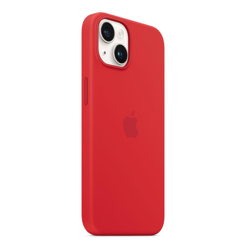 Apple silikónový obal pre iPhone 14 – červený s MagSafe 3
