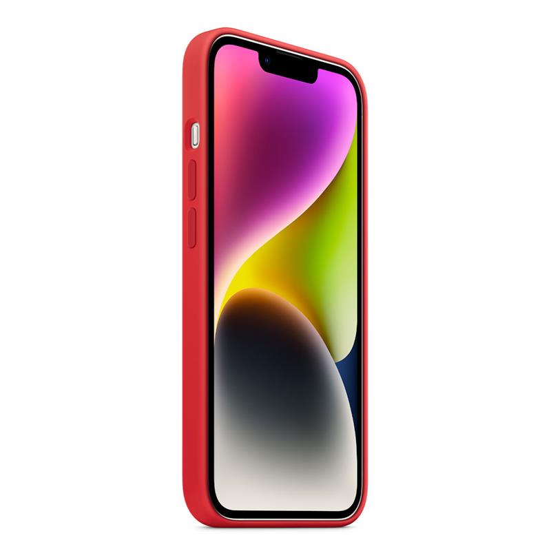 Apple silikónový obal pre iPhone 14 Plus – červený s MagSafe 2