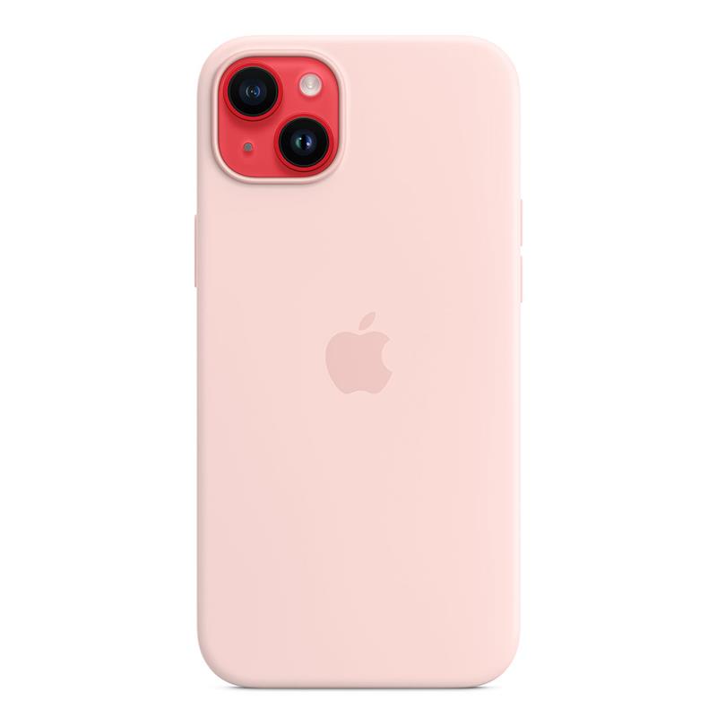 Apple silikónový obal pre iPhone 14 Plus – kriedovo ružový s MagSafe 4