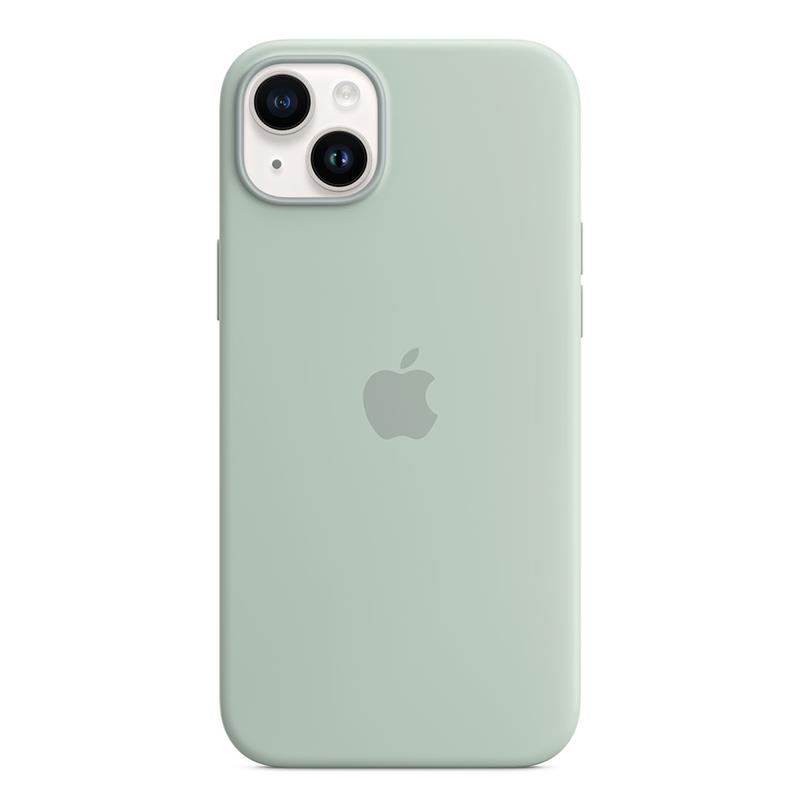 Apple silikónový obal pre iPhone 14 – zelený s MagSafe 4