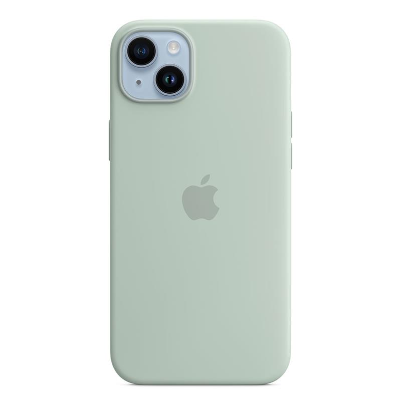 Apple silikónový obal pre iPhone 14 Plus – zelený s MagSafe 1