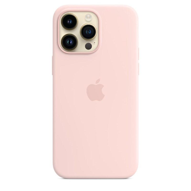 Apple silikónový obal pre iPhone 14 Pro Max – kriedovo ružový s MagSafe 2