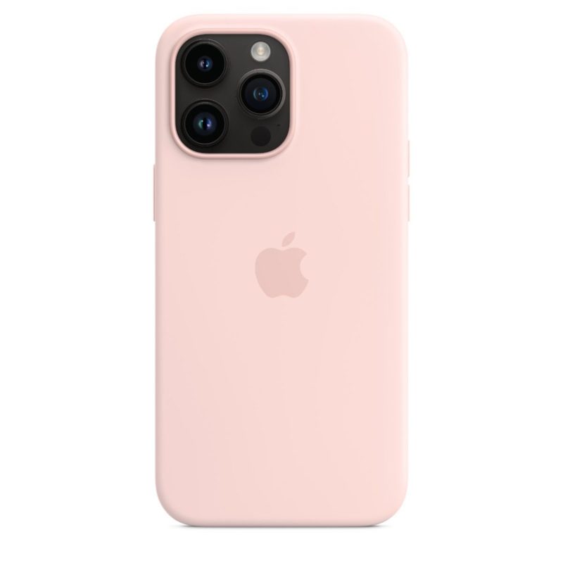 Apple silikónový obal pre iPhone 14 Pro – kriedovo ružový s MagSafe 3