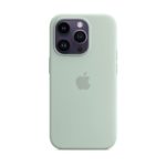 Apple silikónový obal pre iPhone 14 Pro Max – zelený s MagSafe