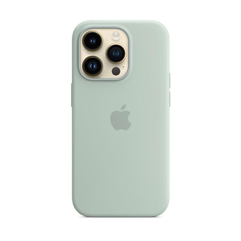 Apple silikónový obal pre iPhone 14 Pro Max – zelený s MagSafe 5