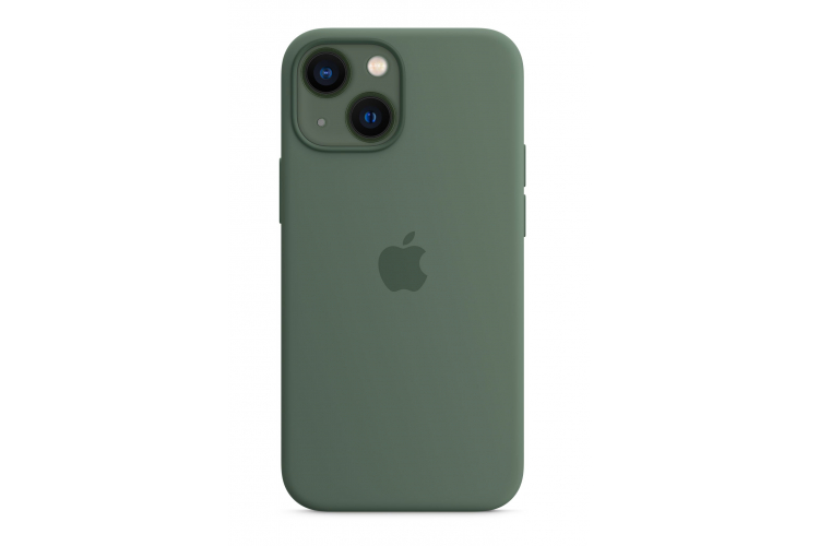 Apple silikónový obal pre iPhone 13 – eukalyptovo zelený s MagSafe 2