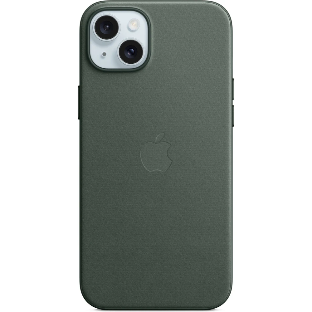 Apple-iPhone-15-Plus-FineWoven-s-MagSafe-listovo-zeleny-appleprodukty.sk_ Apple kryt z tkaniny FineWoven s MagSafe na iPhone 15 Plus listovo zelený – Obrázok 1