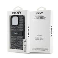 DKNY PU Leather Repeat Pattern Tonal Stripe Kryt pro iPhone 16 Pro čierny – Obrázok 5