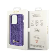 Guess Sequin Script Logo Kryt pre Apple iPhone 15 Pro Max – fialová – Obrázok 4