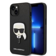 Karl Lagerfeld PU Saffiano Karl Head pre iPhone 14 Plus čierny – Obrázok 2