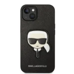 Karl Lagerfeld PU Saffiano Karl Head pre iPhone 14 Plus čierny