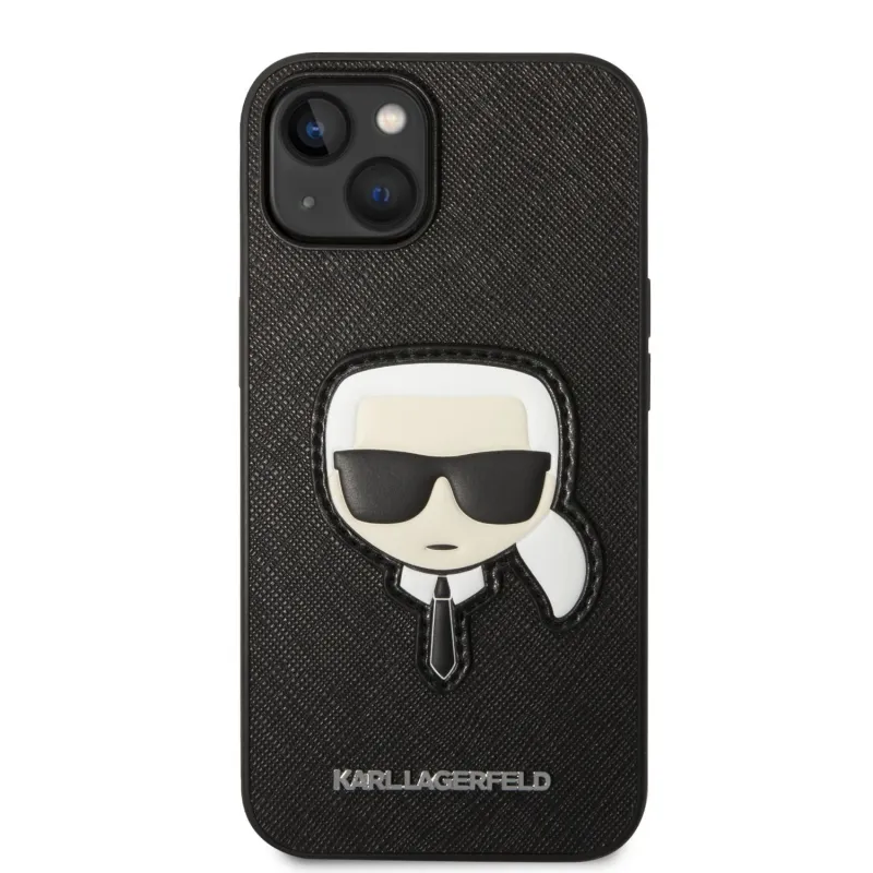 Karl Lagerfeld PU Saffiano Karl Head pre iPhone 14 Plus čierny-appleprodukty.sk-2 Karl Lagerfeld PU Saffiano Karl Head pre iPhone 14 Plus čierny – Obrázok 1