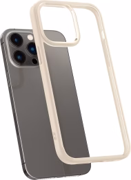 Spigen Crystal Hybrid kryt iPhone 14 Pre Max béžový – Obrázok 3