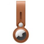 Apple AirTag kožené pútko – sedlovo hnedé