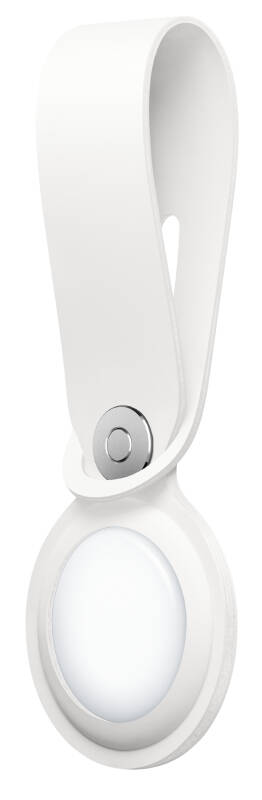 Apple AirTag kožené pútko – biela – Obrázok 3