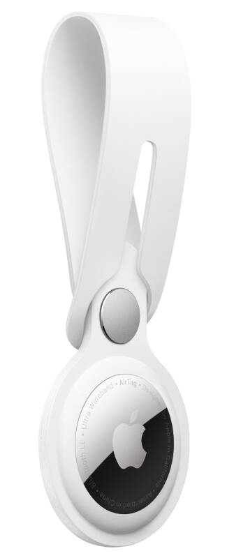 Apple AirTag kožené pútko – biela – Obrázok 4