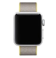 Apple Watch tkaný nylonový remienok 38/40/41 mm – žltý/svetlošedý – Obrázok 3