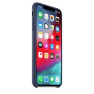 Apple iPhone XS Max Leather Case – polnočne modrý – Obrázok 2