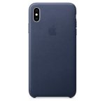Apple iPhone XS Max Leather Case – polnočne modrý