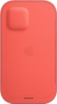 Apple kožený návlek s MagSafe na iPhone 12 Pro Max citrusovo ružový – Obrázok 3