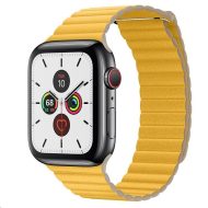 COTEetCI kožený magnetický remienok Loop Band Apple Watch 38/40/41 mm žltý – Obrázok 2