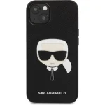 Karl Lagerfeld PU Saffiano Karl Head pre iPhone 13 čierny