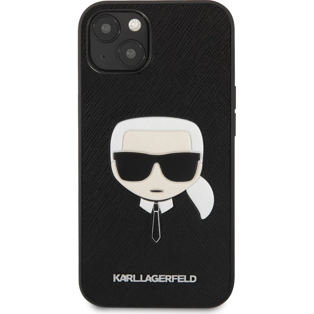 Karl Lagerfeld PU Saffiano Karl HeadCover iPhone 13 čierny-appleprodukty.sk Karl Lagerfeld PU Saffiano Karl Head pre iPhone 13 čierny – Obrázok 1