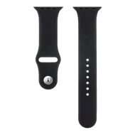OBAL:ME silikónový remienok pre Apple Watch 42-49mm M-L, čierny – Obrázok 2