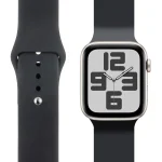 OBAL:ME silikónový remienok pre Apple Watch 42-49mm M-L, čierny