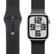 OBAL:ME silikónový remienok pre Apple Watch 42-49mm M-L, čierny