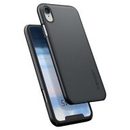 Obal Spigen Thin Fit na iPhone XR uhlíkovo šedý – Obrázok 3