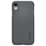 Obal Spigen Thin Fit na iPhone XR uhlíkovo šedý