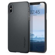 Obal Spigen Thin Fit na iPhone X/XS uhlíkovo šedý – Obrázok 2