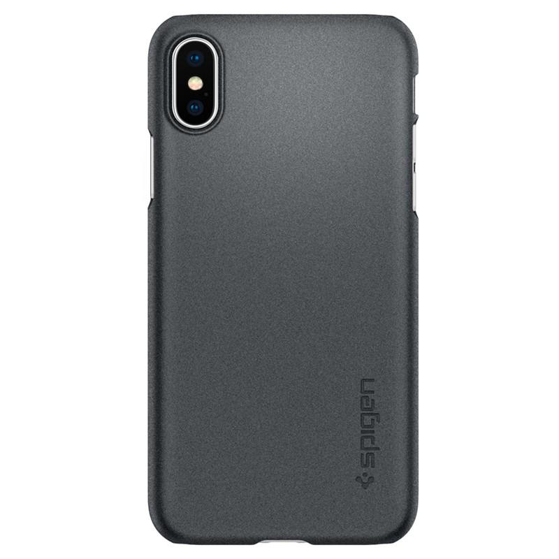Obal Spigen Thin Fit na iPhone X:XS uhlíkovo šedý-appleprodukty.sk Obal Spigen Thin Fit na iPhone X/XS uhlíkovo šedý – Obrázok 1