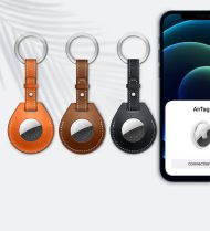 Puzdro COTEetCI kožené, na kľúče, H-series pre Apple AirTag, hnedé – Obrázok 3
