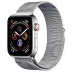 COTEetCI ocelový magnetický remienok Apple Watch 38-41 mm, milánský tah - strieborný