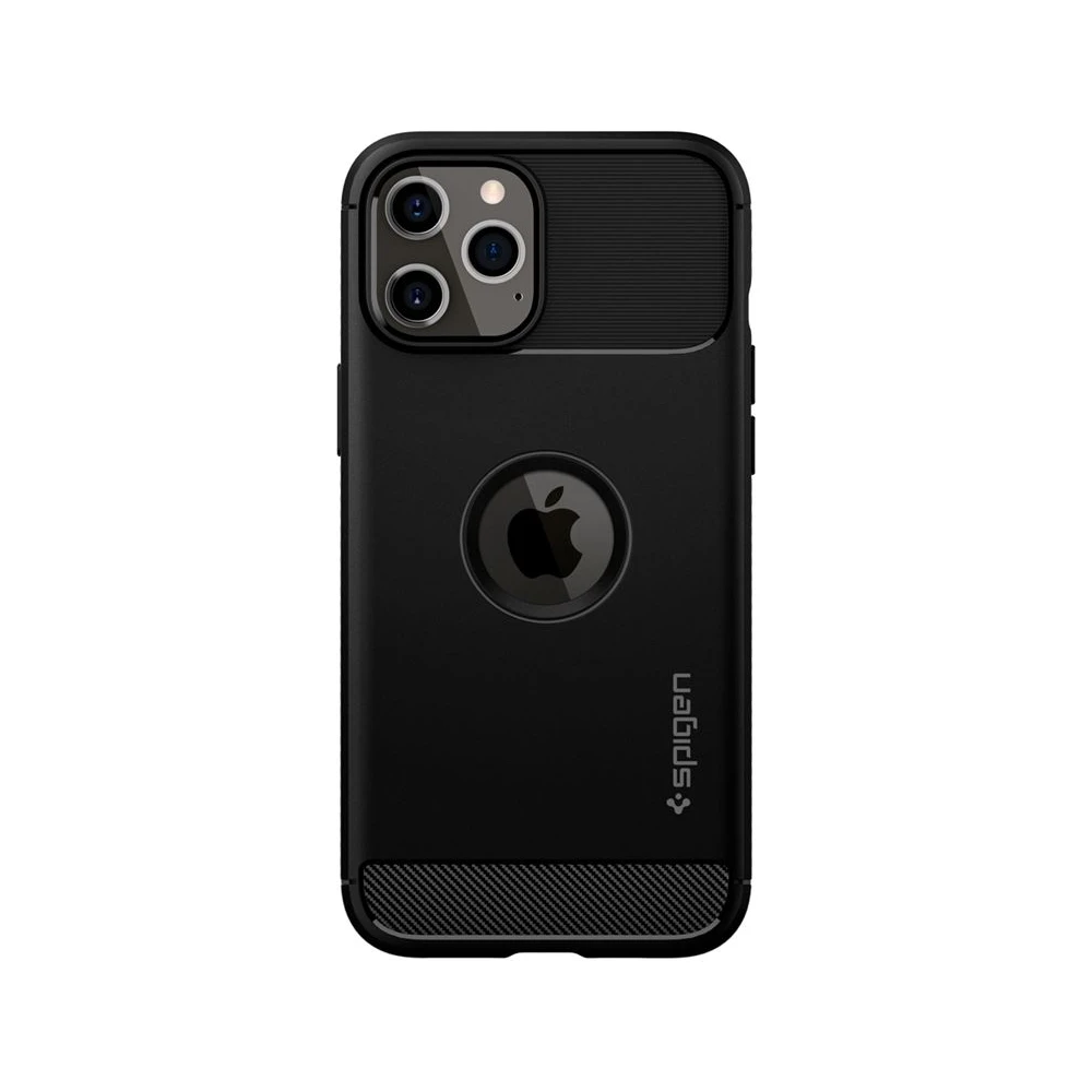 Spigen Rugged Armor kryt iPhone 12 Pro Max čierny-appleprodukty.sk-4 Spigen Rugged Armor kryt iPhone 12 Pro Max / 13 Pro Max čierny – Obrázok 1