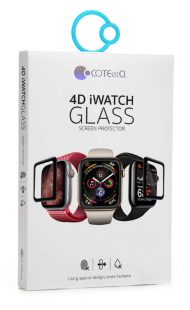 Tvrdené sklo COTEetCI 4D na Apple Watch SE 44 mm - čierne – Obrázok 2
