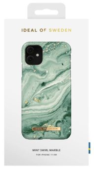 iDeal Of Sweden Fashion pre Apple iPhone 11/XR – Mint Swirl Marble – Obrázok 3
