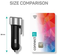 Adaptér do auta Connect IT Emergency Car Charger, 2x USB - čierny/strieborný – Obrázok 6